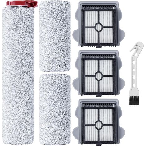 Rullo spazzola e filtro HEPA per Roborock Dyad Pro/Dyad Pro Combo aspirapolvere senza fili, 3 spazzole a rullo, 3 filtri HEPA, 1 spazzola per la pulizia (1/5)