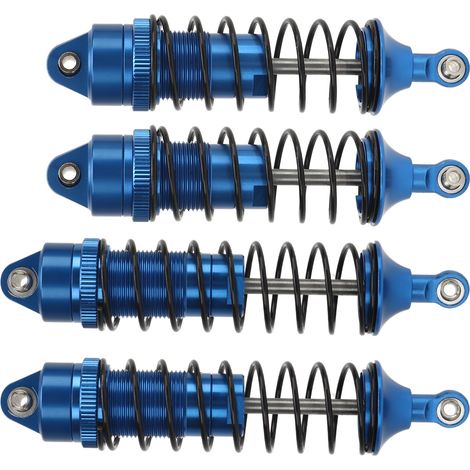 Amortisseurs avant et arrière en alliage d'aluminium haute résistance pour Traxxas Slash 4x4 1/10, bleu foncé (1/5)