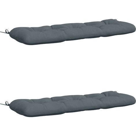 Coussins de banc 2 pièces VIANEN 100 % polyester Bleu – aménagement extérieur