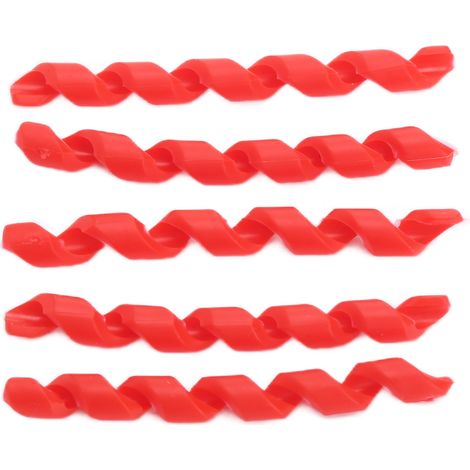 5 Pièces Protège-Câbles de Vélo Élastique TPR Fileté, Accessoire Vélo Installation Facile Rouge (1/5)