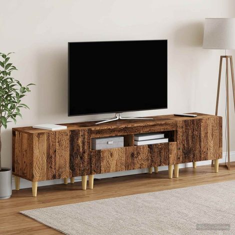 vidaXL Ensemble de 3 Meubles TV LED DELFT Bois ancien (1/5)