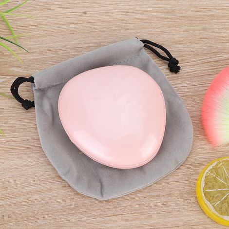 Pack de chauffe-mains 3-en-1 portable, banque d’énergie mobile avec miroir cosmétique et port USB (Rose) (1/5)