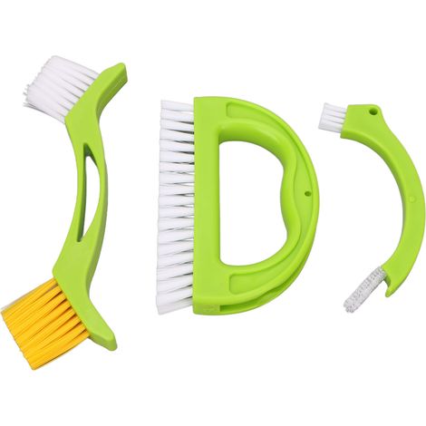 3pcs Brosse de Nettoyage pour Joints de Carrelage, Grattoir pour Salle de Bain, Évier, Spa, Salon de Beauté, Brosses de Récurage pour Rainures et Interstices (1/5)