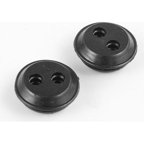 2x Passe cloison pour durite universel passage Ø5mm en caoutchouc noir Durite Gaine Câble Tuyau Tondeuse Débroussailleuse Bouchon Carburant, Ø26,5mm 2 trous (1/5)