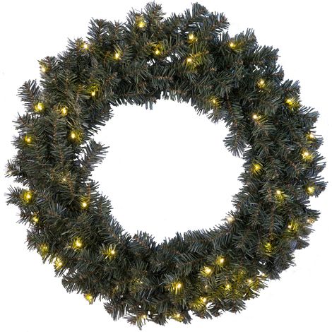 Großer Outdoor-Weihnachtskranz 'Ottawa', 50 LEDs, Netzbetrieb, warmweiß, Ø 70cm (1/5)