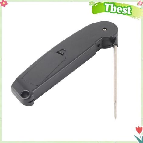 Tbest thermomètre électronique pour aliments Thermomètre alimentaire électronique numérique pliable, outillage prise) Noir (1/5)