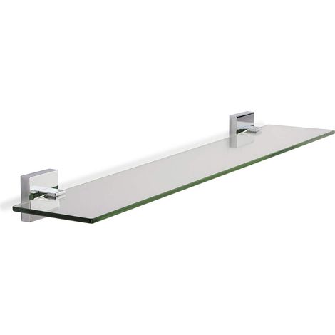 Croydex Flexi-Fix Glass Bathroom Shelf, Chrome, 61cm Length - Cheadle (1/4)