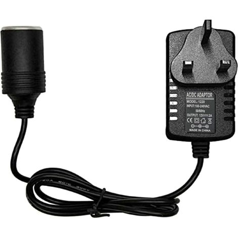 Car Power Inverters, Car Plug Adapter 240V 2A AC Mains to 12V DC Car Converter UK Plug Cigarette Lighter Household Socket Voltage Converter Power Adapter (1/5)