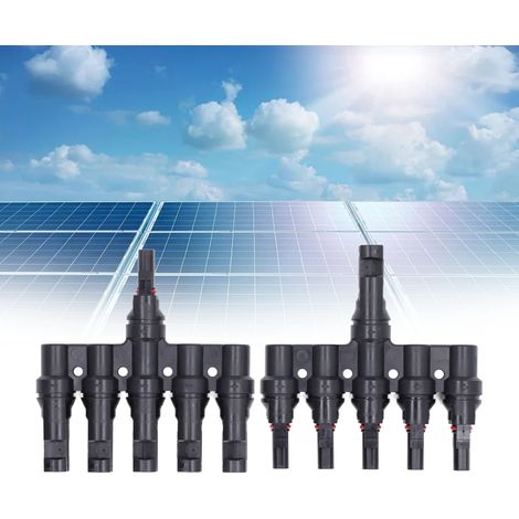 paire de connecteurs de branchement solaire, connecteurs de panneau, connecteurs MC4 de type T, outils d'installation à faire soi-même, paire MMF+FFM pour connexion en parallèle entre panneaux solaire (1/5)