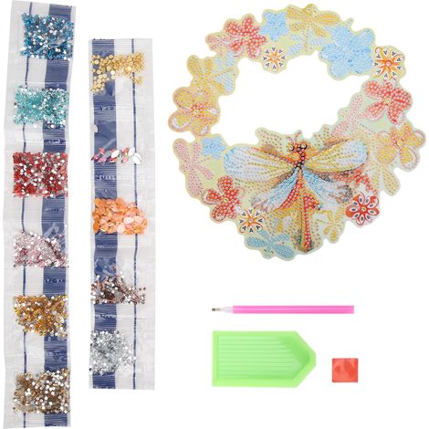Diamond Painting Flower Garland Shape HandMade Diamond Drawing Kits with Rhinestones for DIY Craft Decoration Ornament(DZ638 ) (1/5)