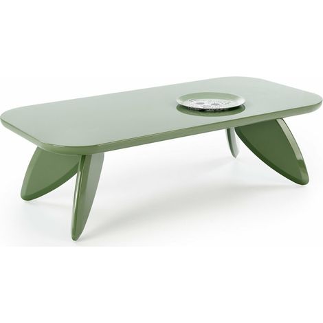 Mesa de centro Houston 1930, Verde, 36x60x120cm, Diámetro: 0, MDF, Angular
