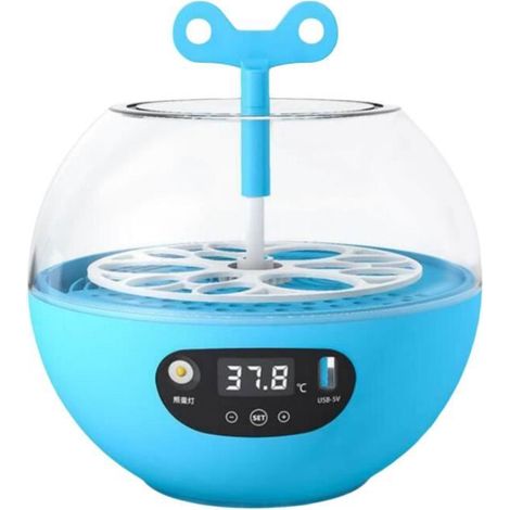 Incubateur d\'oeufs, incubateur d\'oeufs automatique pour 6 oeufs, petites trappes de volaille contrôle automatique de la (1/4)