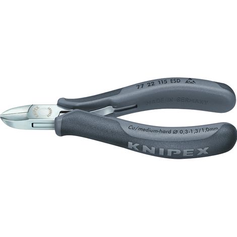 Knipex  77 22 115 ESD ESD Seitenschneider ohne Facette 115 mm