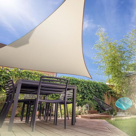 Sun Shade Sail Canopy Waterproof Patio UV Block Cover Outdoor BEIGE (1/5)