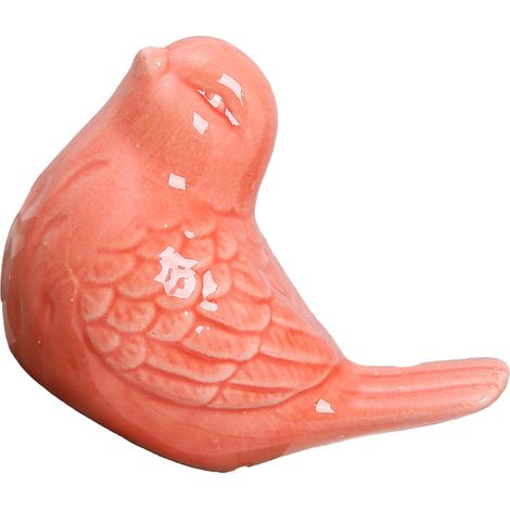 Tierfigur aus Keramik [Niedlicher Vogel] Rote Tierfigur, niedliche Vogelfigur aus Keramik, moderne Tierfigur für Wohnzimmer, Heimdekoration, moderne Dekoration, Statue, TV-Schrank, Vogel, Nutztiere, m (1/5)