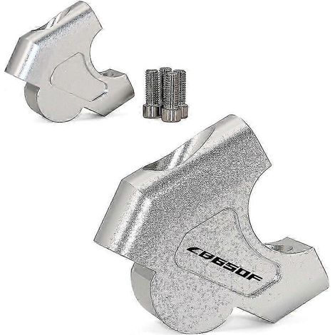 Rehausseur de guidon de moto, fixation par collier de serrage 28 mm (1 1/8") pour Honda CB650R, CBR650R et CB650F 2019-2020 (argenté - CB650F) (1/5)