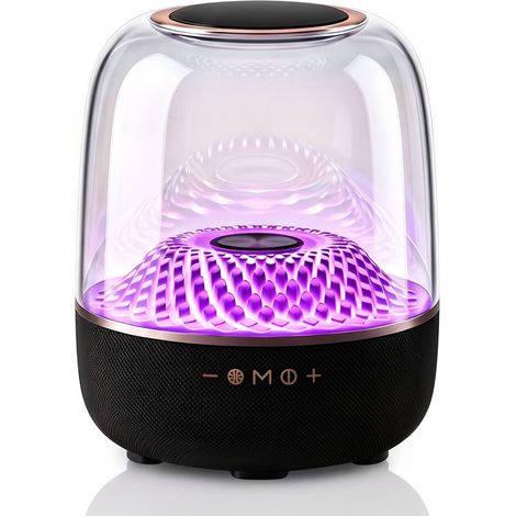 Enceinte Bluetooth Portable 5.4, Subwoofer 150W Son 360°, Batterie 8000mAh 12h Autonomie, Lumières RGB Rythme, TWS, AUX/USB-C/TF, Salon Bureau