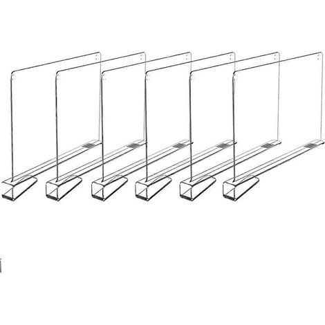 6 Stück Regaleinteiler für die Kleiderschrankorganisation