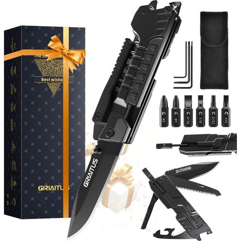17-in-1 Multitool Taschenmesser mit Säge & Schraubendreher Outdoor Camping Zubehör Geschenk