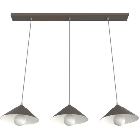 LUMICOM  CHAPEAU Binario, 3XE27, max 42W, metallo, tortota lucido/bianco, D25cm (1/3)