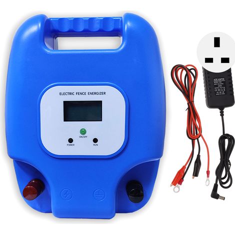 Chargeur de clôture électrique 1.5J, 3 à 10 km, impulsion étanche, sûr pour animaux, pour élevage porc cheval bovin mouton, 100-240V prise UK (1/5)