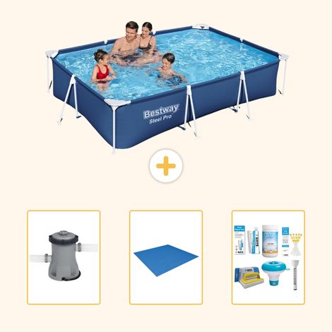 Bestway Bestway Steel Pro Rectangulaire - 300x201x66 cm - 4-pièces  S22303 (1/5)