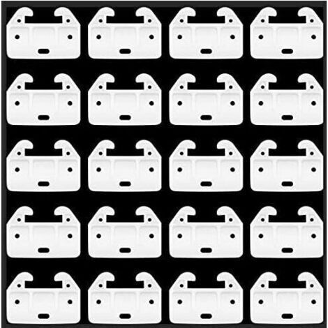 Guides de Tiroir en Plastique, Pièces de Rechange pour Meubles, Longueur 58x41 mm, Lot de 10, Blanc (1/4)