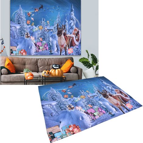 Serviettes de bain et rideaux de douche de Noël, style européen, 230 x 180 cm (1/5)