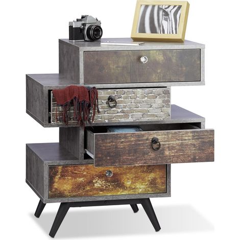 Comò vintage con 4 cassetti