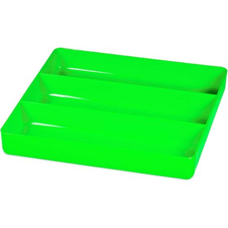 1 - Plateau de rangement - Organiseur d&39outils - 3 compartiments empilables résistant aux solvants pour garage et atelier vert 26,7x26,7cm