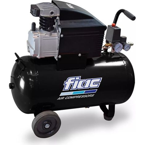 COMPRESSORE ARIA SERBATOIO 50Lt MOTORE 2Hp F5020 CON RUOTE STRATOS 50 FIAC (1/5)