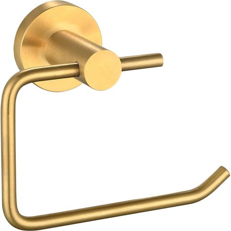 Toilettenpapierhalter zur Wandmontage aus hochwertigem Edelstahl 304 für Badezimmer, Küche, Toilette (Gold)