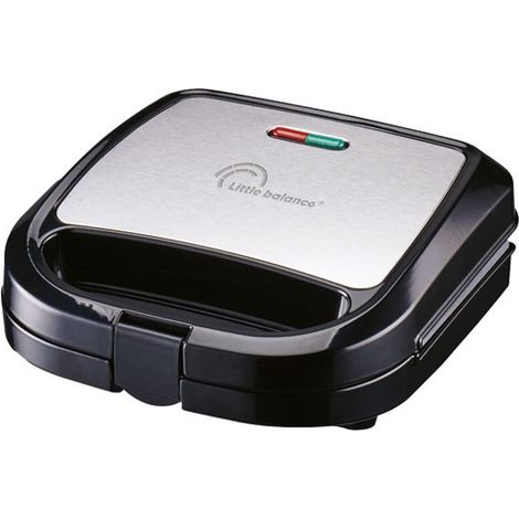 Little Balance Waffeleisen Compact 750W Edelstahl und Schwarz