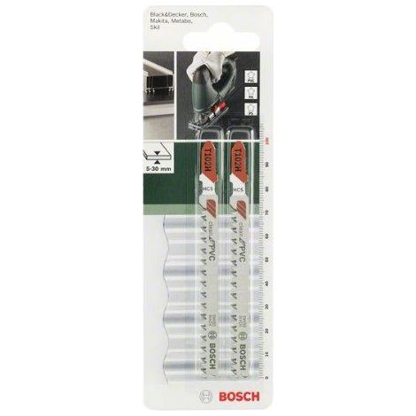 Bosch 2609256C57 Set de 2 lames de scie sauteuse T102H (1/2)