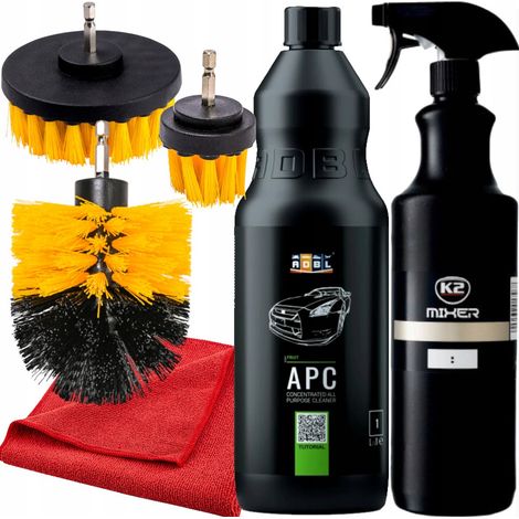 Líquido limpiador multiusos Adbl para lavar todo el coche, limpiar el coche + botella + cepillos (1/5)