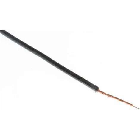 Fils de connexion RS PRO UL3512 0,52 mm² 20 AWG, 600 V, Caoutchouc silicone Noir, 20m ( Prix pour Bobine de 20 Mètres ) (1/3)