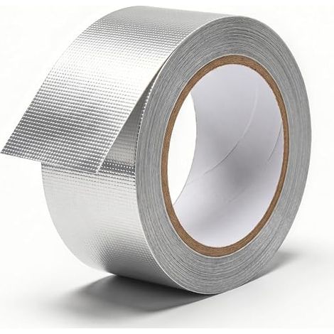 Ruban Adhésif Aluminium Autocollant en Fibre de Verre 50mm x 10m Argenté (1/5)