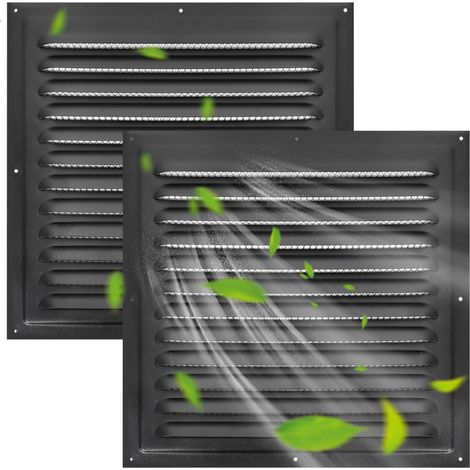 Irovami Grille ventilation acier – persiennes, coupe-vent, mur extérieur