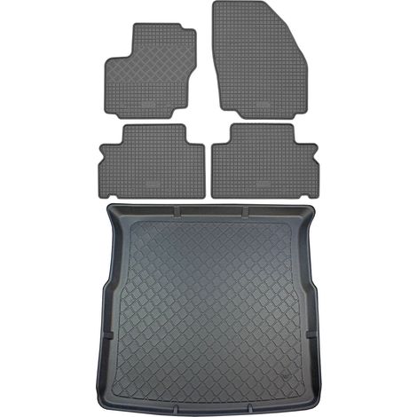 Ford S-Max I VAN (5 puertas) de 05.2006 a 08.2015 SET - Alfombrillas de goma para coche + alfombrilla para maletero (1/5)