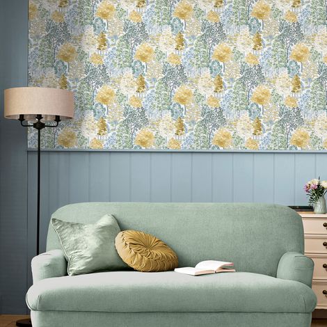 Papier peint intissé Laura Ashley Bernwood 1005 x 52cm Doré (1/5)