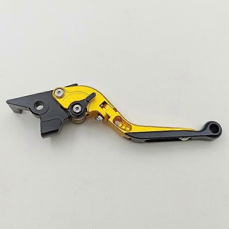 Convient pour la moto Aprilia RST1000, levier de frein avant droit modifié en alliage d'aluminium, ergonomique (1 pièce télescopique dorée). (1/5)