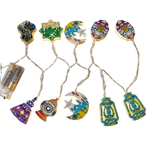 Eid Mubarak LED-Lichterkette, Ramadan-Dekoration für Zuhause, Muslimischer Feiertag, Eid-Partyartikel. (1/5)