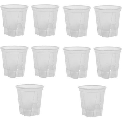 Pots de jardin en plastique transparent à arrosage automatique -- (1/5)