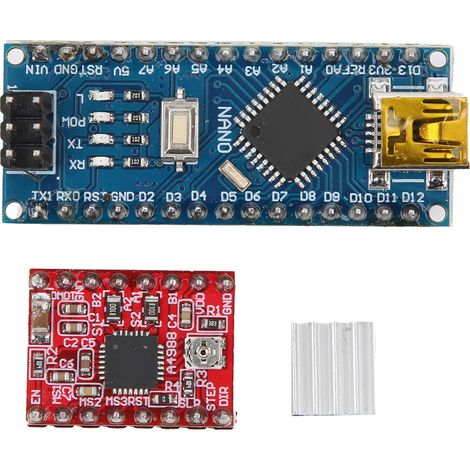 Carte d'extension CNC Nano 3.0 Geekcreit V4 + carte de commande de moteur pas à pas Arduino A4988 (1/5)