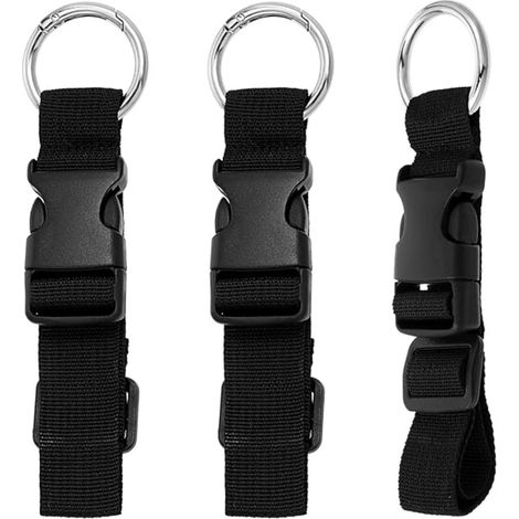 3 sangles à bagages -Accessoires de voyage-Avec clip pour veste-Réglable-Peut être fixé aux valises ou aux sacs à dos (1/5)