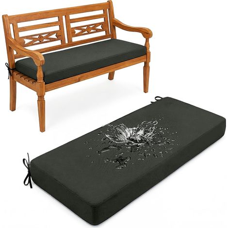 5cm Dick Sitzbank Kissen 105x55cm Bankauflage Bankkissen Sitzkissen Bank mit Rutschfester Unterseite, Indoor Outdoor Abnehmbarem Sitzauflage Gartenbankauflage Sitzpolster