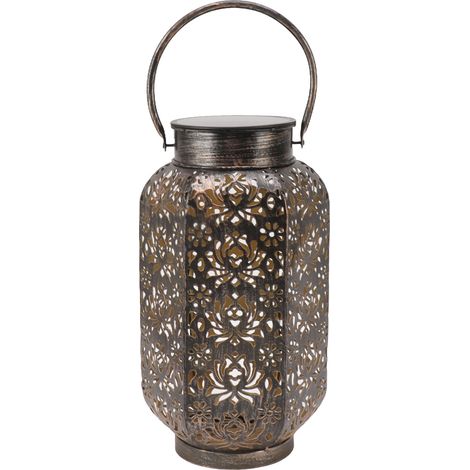 Ortviai Lanterne Solaire pour Jardin en Forme de Rose Hexagonale – Étanche IP44, LED, Décoration Extérieure pour Terrasse et Patio (1/5)