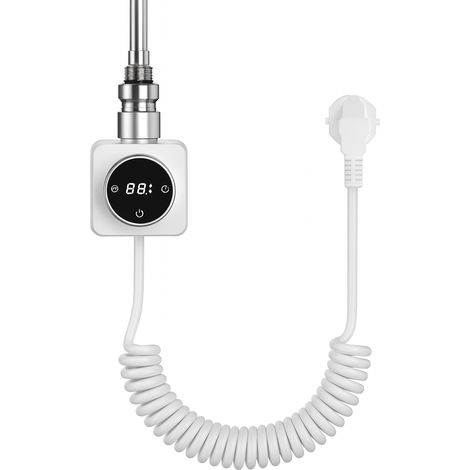 Élément chauffant électrique pour radiateur de salle de bain PREMIO 800 W blanc avec câble LUXRAD (1/2)