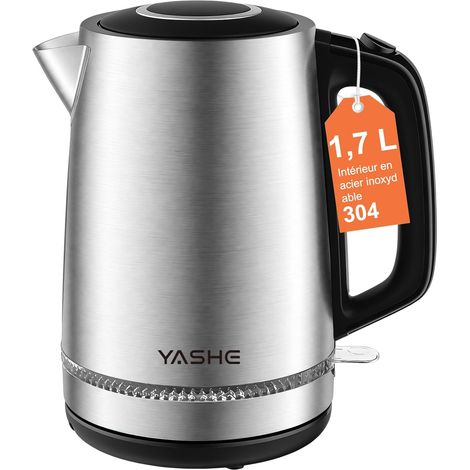 YASHE Bouilloire inox FK-1907, 1,7 L, 2200 W, base 360° (1/5)