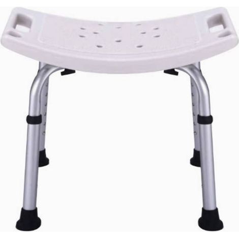 Tabouret de douche en aluminium pivotant à 360° et réglable (1/5)